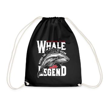 Baleine le roi des mers - Sac de sport léger - noir - Devant