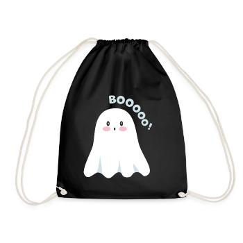 Cute ghost - Drawstring Bag - black - Front