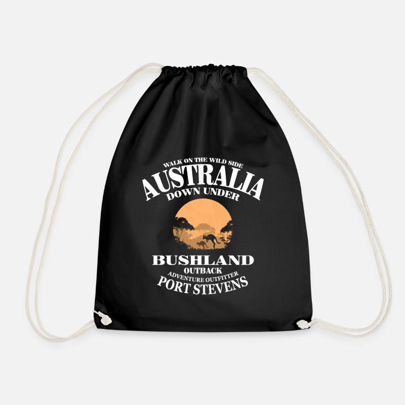 Kängurus - Australia - Australien - Turnbeutel - Schwarz