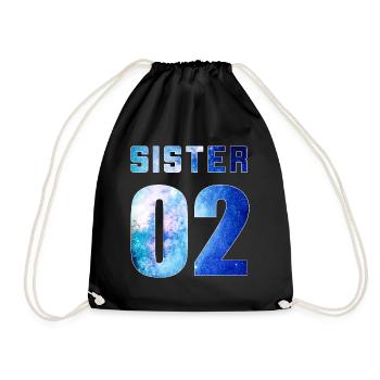 sister 01 sister 02 sister 03 Galaxy style - Turnbeutel - Schwarz - Vorne