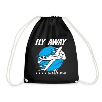 Fly Away With Me - Drawstring Bag - black - Front