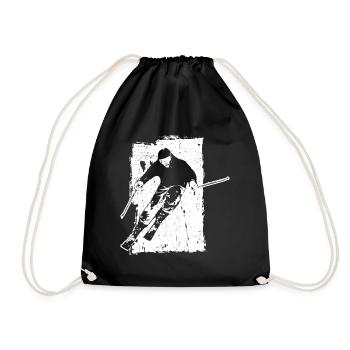 Aventures de ski dans le style grunge: la magie de l’hiver dans le - Sac de sport léger - noir - Devant