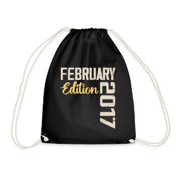 Février 2017 Anniversaire Février 2017 Rétro - Sac de sport léger - noir - Devant