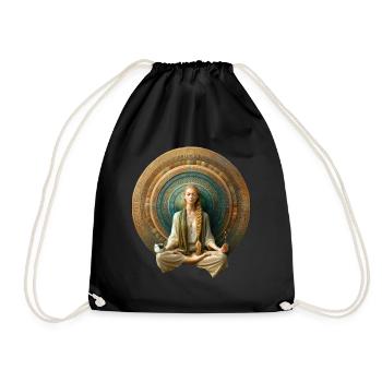 Zen Harmony Mandala - Drawstring Bag - black - Front