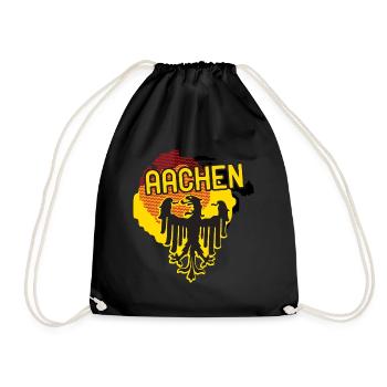 Aachen Coat of Arms - Drawstring Bag - black - Front