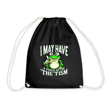 Je peux avoir une touche de tshirt tism - Sac de sport léger - noir - Devant