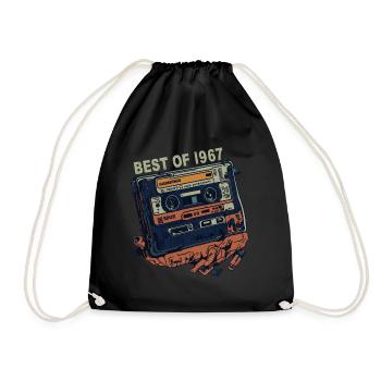 Cassette 1967 vintage 1967 - Millésime depuis 1967 - Sac de sport léger - noir - Devant