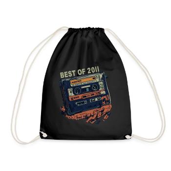 Cassette 2011 vintage 2011 - Vintage since 2011 - Drawstring Bag - black - Front
