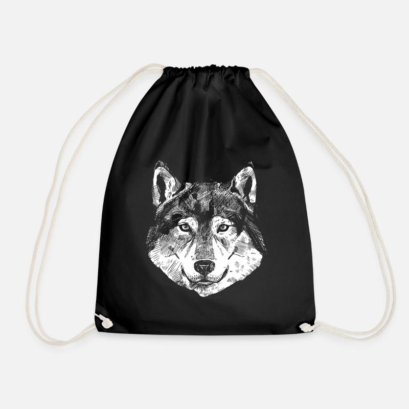 Wolf - Turnbeutel - Schwarz