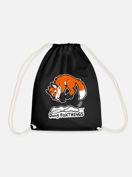 Rotfuchs Doing Foxthings - Turnbeutel - Schwarz