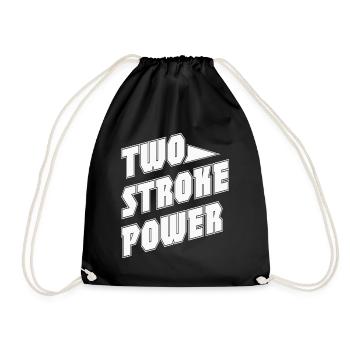 Motorcycle "Two stroke power" - Drawstring Bag - black - Front