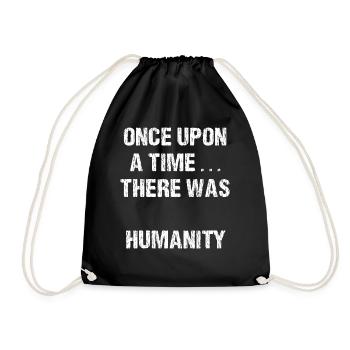 Humanity Gaza Gift Shirt Muslims New - Drawstring Bag - black - Front