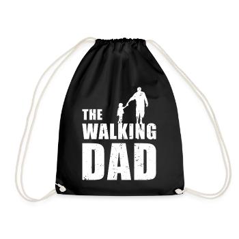 Le père qui marche - papa papa fils fille amusant - Sac de sport léger - noir - Devant