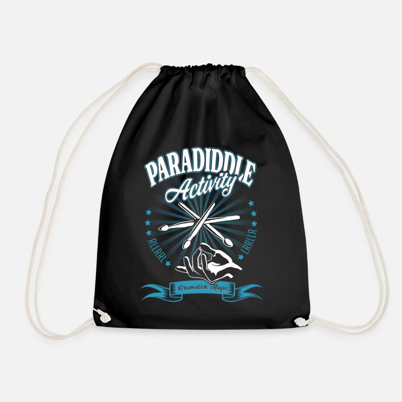 Paradiddle Activity - Drumstick Magic petrol - Drawstring Bag - black