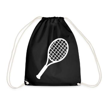 Tennis racket design for the tennis player - Drawstring Bag - black - Front