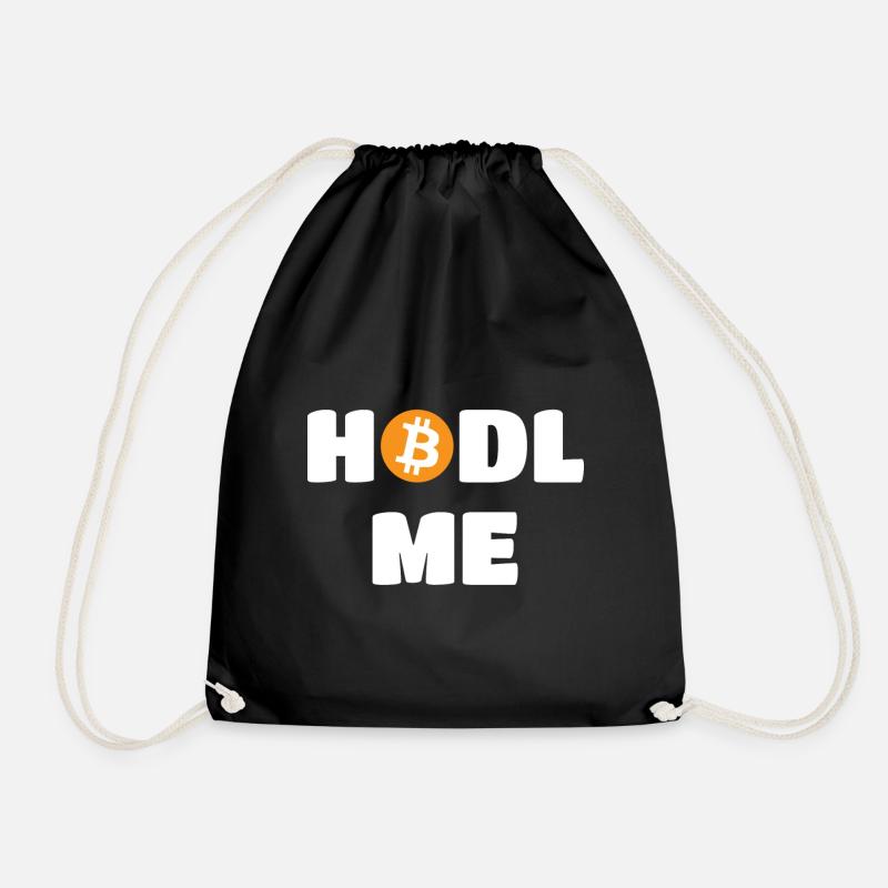 HODL ME - Drawstring Bag - black