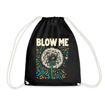 Pissenlit - Cadeau amusant pour les amoureux de la nature - Sac de sport léger - noir - Devant