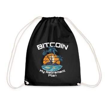 Bitcoin my Retirement Plan Crypto - Drawstring Bag - black - Front