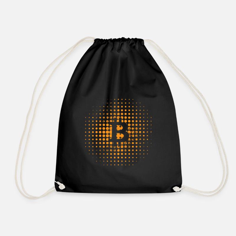 Bitcoin Logo Hodl Cryptocurrency BTC - Drawstring Bag - black