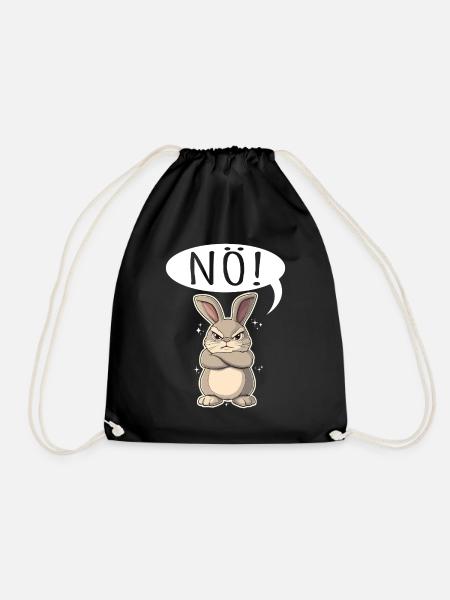 NÖ Hase Ostern Geschenk - Turnbeutel - Schwarz