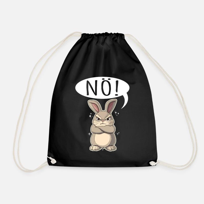 NÖ Hase Ostern Geschenk - Turnbeutel - Schwarz
