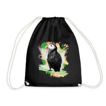 Macareux Graffiti - Sac de sport léger - noir - Devant