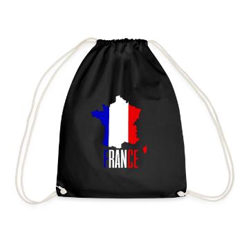France - cadeau France - Sac de sport léger - noir - Devant