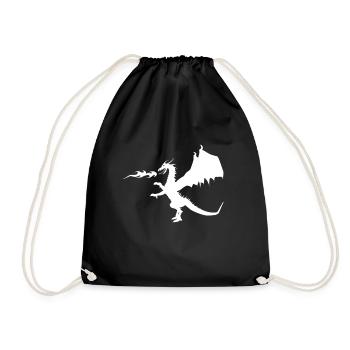 Dragon Drachen - Turnbeutel - Schwarz - Vorne