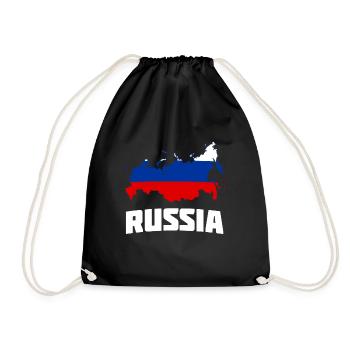 Russia Russia Map Map Country Gift - Drawstring Bag - black - Front