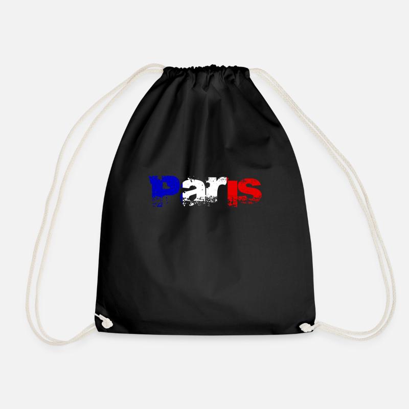 Paris - Drawstring Bag - black