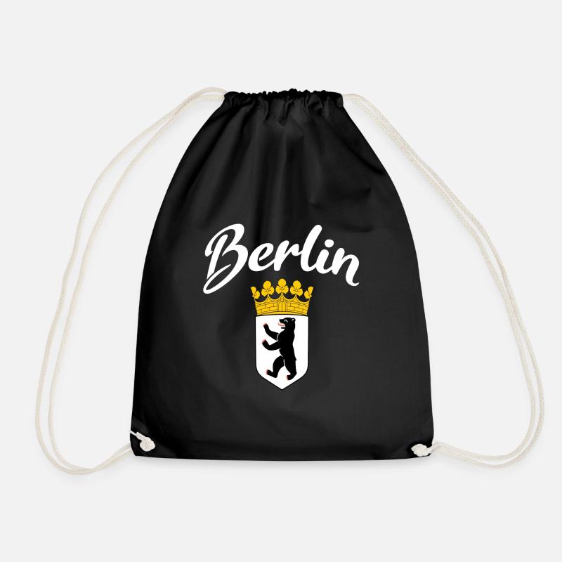 Berlin Berliner Bär Wappen - Turnbeutel - Schwarz