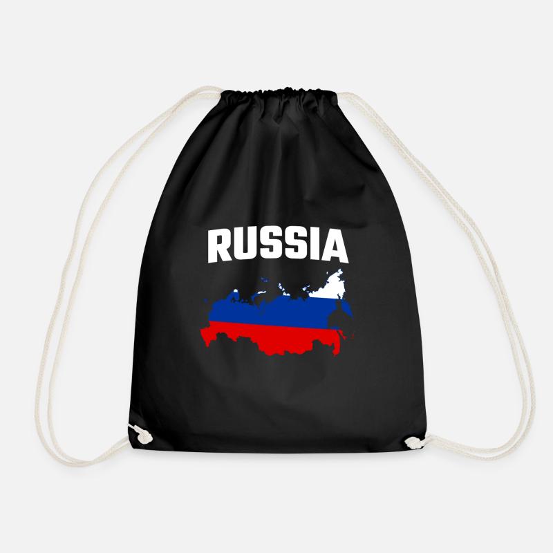 RUSSIA - Drawstring Bag - black