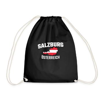 Salzburg Österreich - Turnbeutel - Schwarz - Vorne