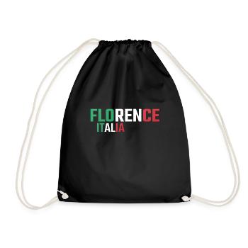 Florenz Italien Florence Italy Italia - Turnbeutel - Schwarz - Vorne