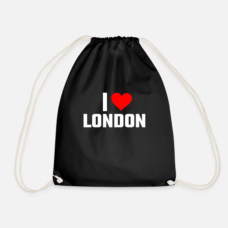 I love London - Drawstring Bag - black