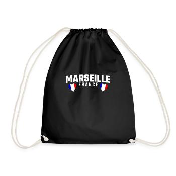 MARSEILLE FRANCE - Turnbeutel - Schwarz - Vorne