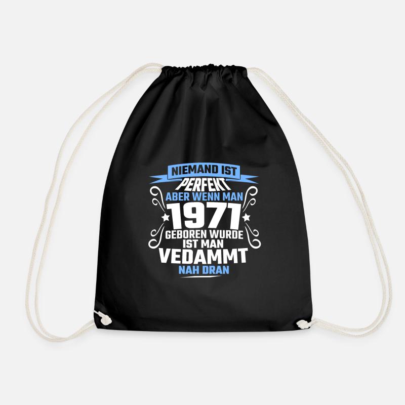 1971 Geburtstag Geschenk Geburtstagsgeschenk Jahr - Turnbeutel - Schwarz