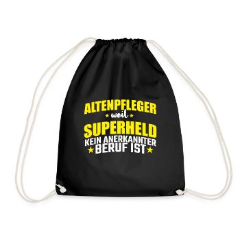 Altenpflegerin Altenpflegerin Altenpflegerin - Turnbeutel - Schwarz - Vorne