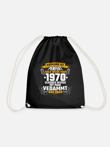 Geburtsjahr Geburtstag Baujahr 1970 - Turnbeutel - Schwarz