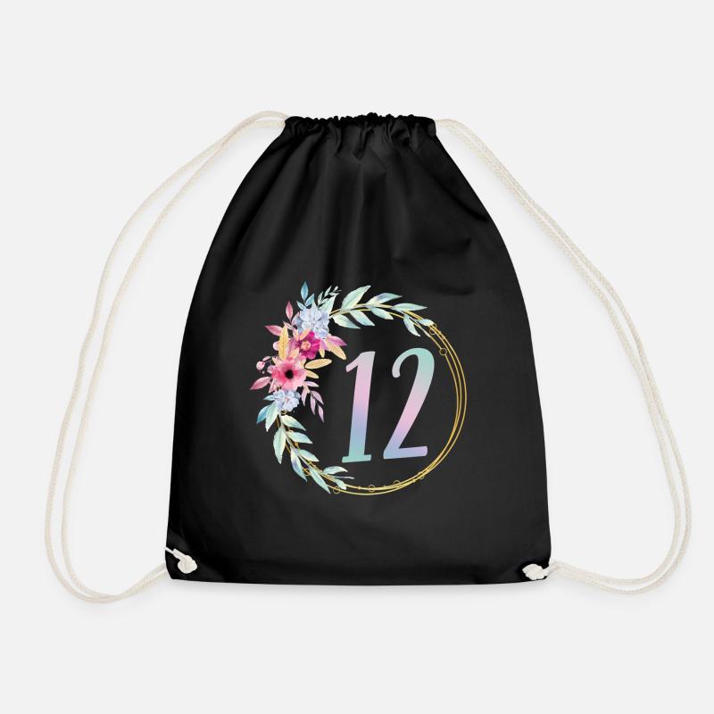 12. Geburtstag Mädchen Geschenk Prinzessin - Turnbeutel - Schwarz