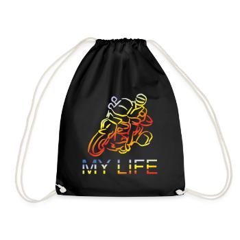 La moto, c’est votre vie - Sac de sport léger - noir - Devant