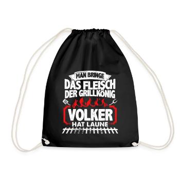 VOLKER - Grill - Turnbeutel - Schwarz - Vorne