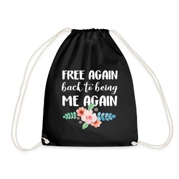 Divorce Divorced Celebrate New Single Party Gift - Drawstring Bag - black - Front