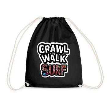 Surfing Baby - Turnbeutel - Schwarz - Vorne