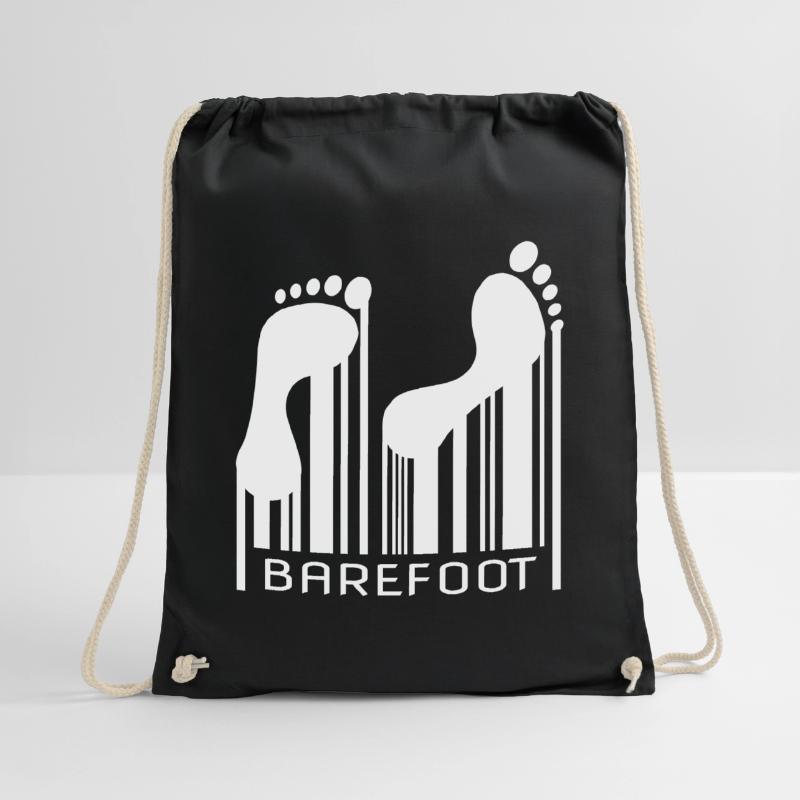 Barefoot Barcode Barefoot Bar Code Code Drawstring Bag