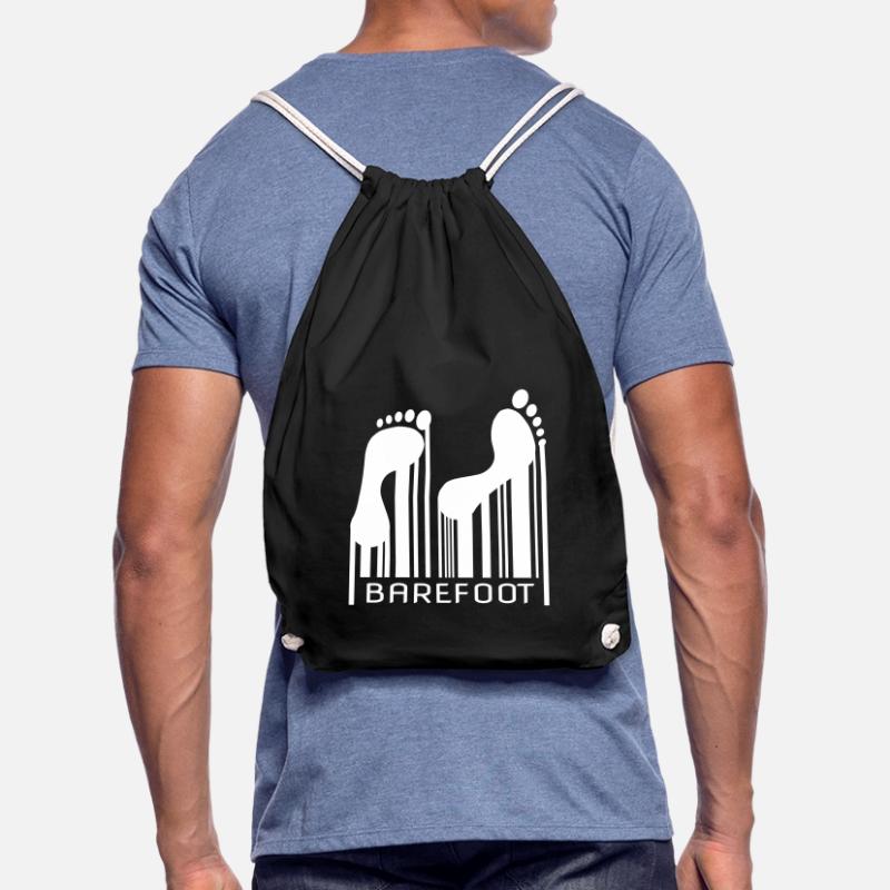 Barefoot Barcode Barefoot Bar Code Code Drawstring Bag
