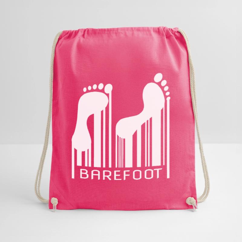 Barefoot Barcode Barfuss Strichcode Code Turnbeutel