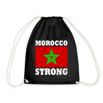 Morocco strong - Drawstring Bag - black - Front