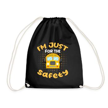 Je suis juste pour la sécurité bus scolaire montior - Sac de sport léger - noir - Devant