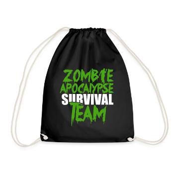 Zombie Apocalypse Survival Team Emergency Prepping - Turnbeutel - Schwarz - Vorne